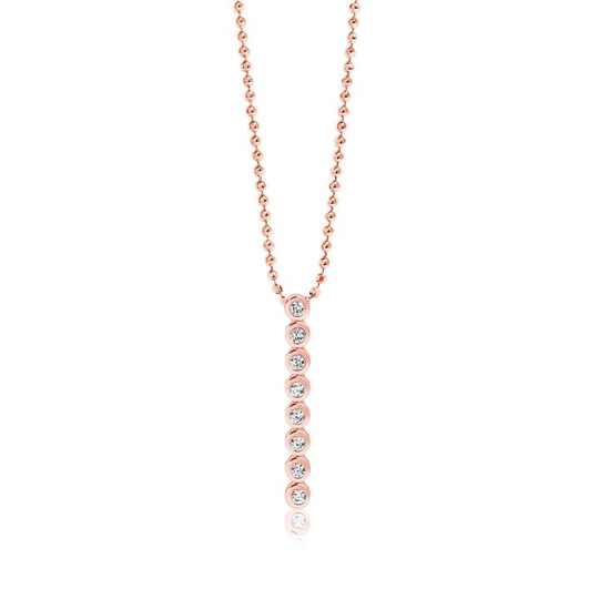 SARDINIEN OTTO halsband vita Zirkoner (rosé)