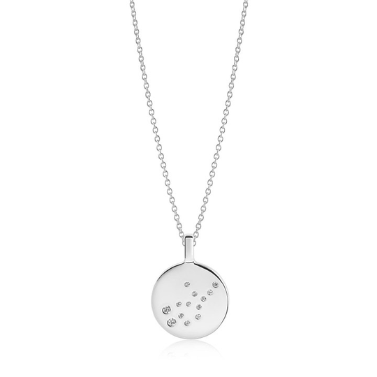 ZODIACO VIRGO halsband vita Zirkoner (silver)
