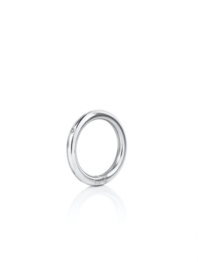 One Love & Stars Thin Ring Silver