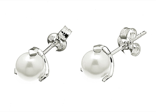 Pearl stud örhänge Silver