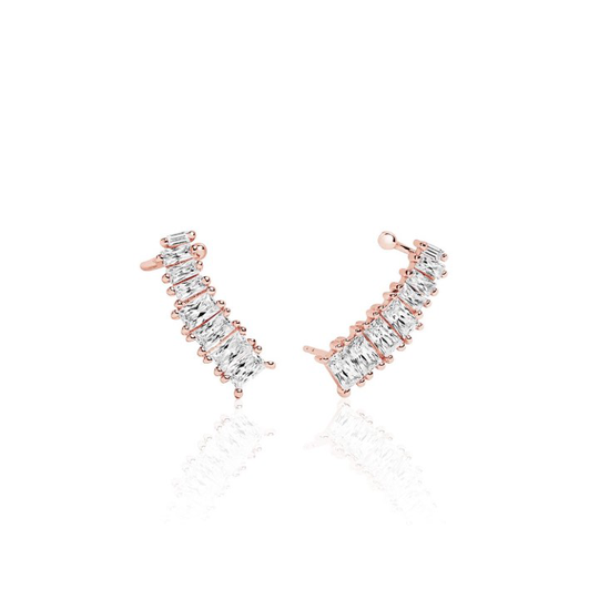 ANTELLA EAR CUFF vita Zirkoner (rosé)