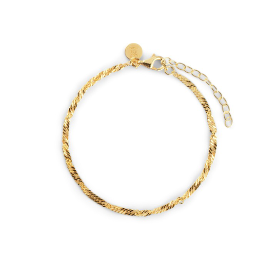 Letters singapore brace armband guld