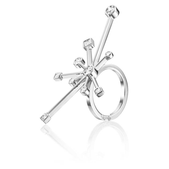 Kaboom & Stars Ring Vitguld
