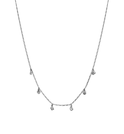 Adina halsband (silver) 41 cm