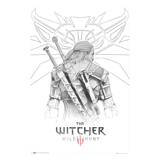 The Witcher 3, Maxi Poster - Geralt Sketch