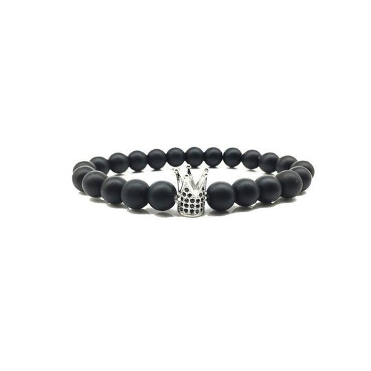 Kronarmband - Svart och Silver