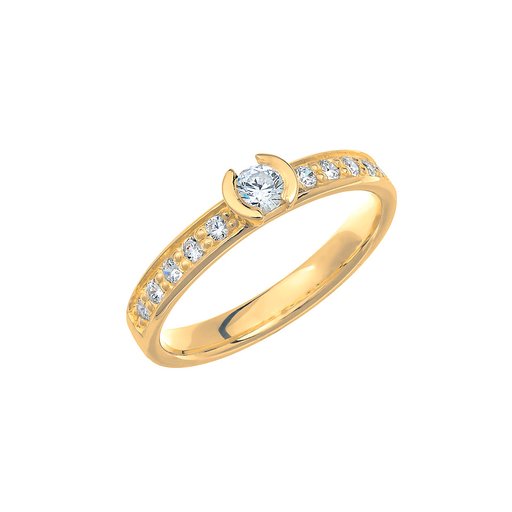 Diamantring i 18K guld, 72