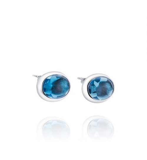Love Bead Grande - Topaz Örhänge Silver