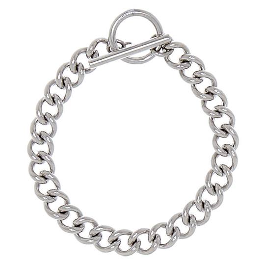 Bear chunky brace armband Silver 19 cm