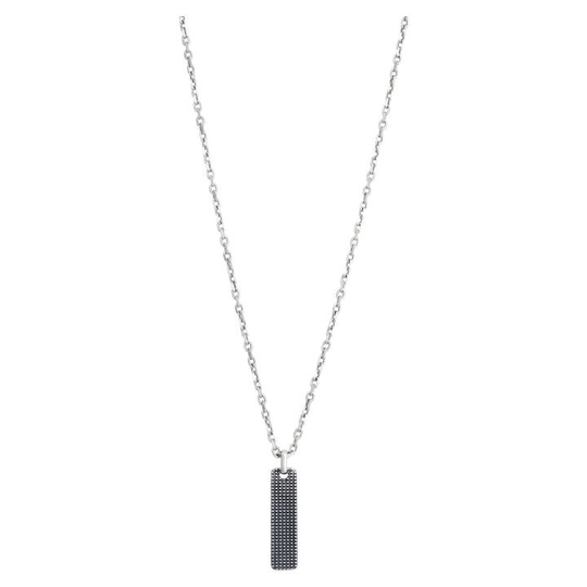 Silverhalsband med hänge. 70+5cm
