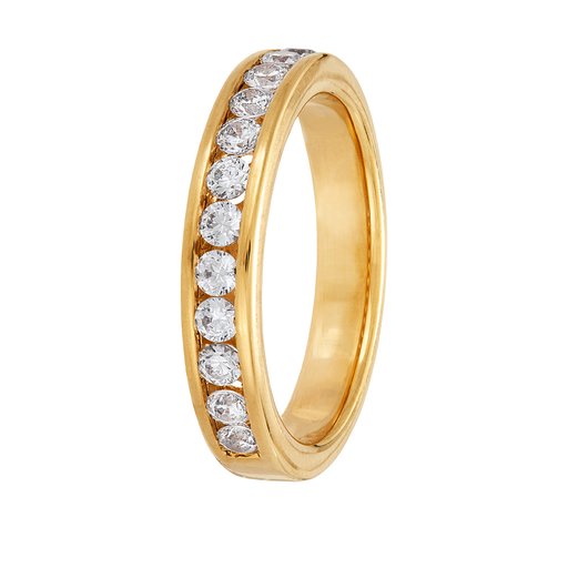 Diamantring i 18K guld, 18.5