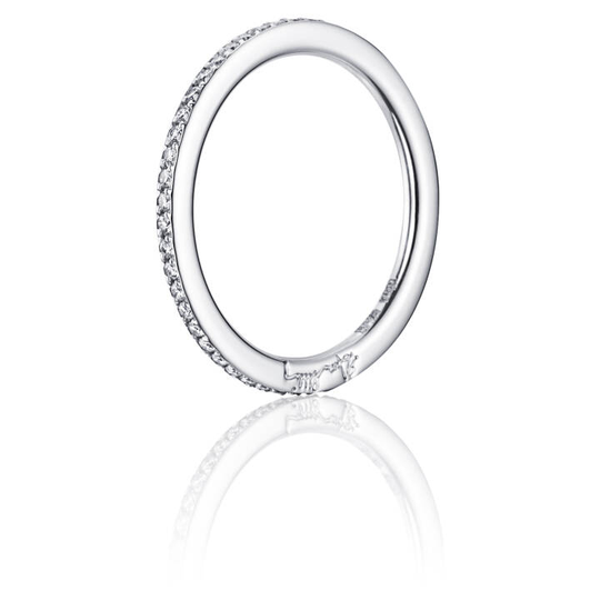 Love Bead & Stars Band Ring Vitguld