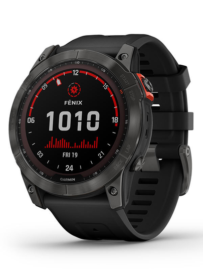 GARMIN Fenix 7X Solar Edition, Skiffergrå med svart armband