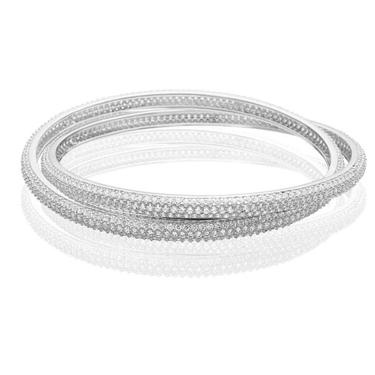CATANIA armband vita Zirkoner (silver)