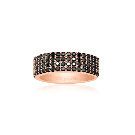 CORTE QUATTRO ring svarta Zirkoner (rosé)