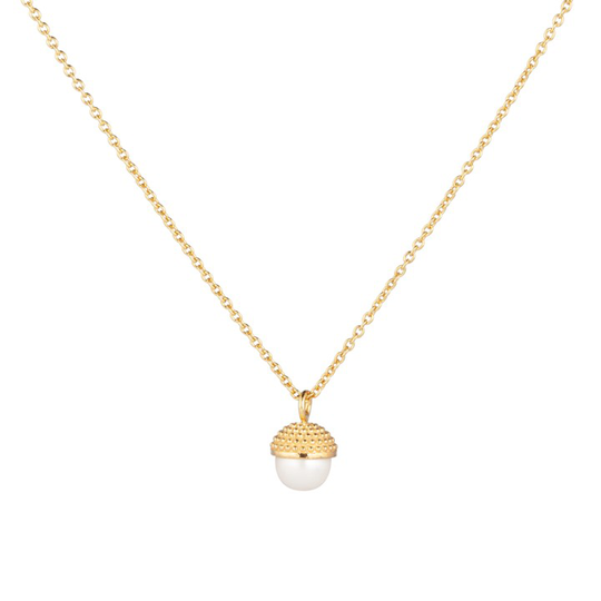 Pearl bubble long halsband 70-75 Guld