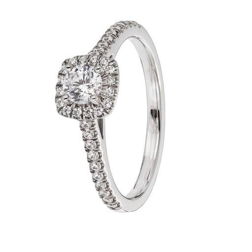 Diamantring i platina, 16.5
