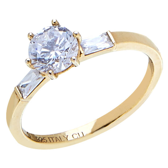Two tripple stone ring guld 16