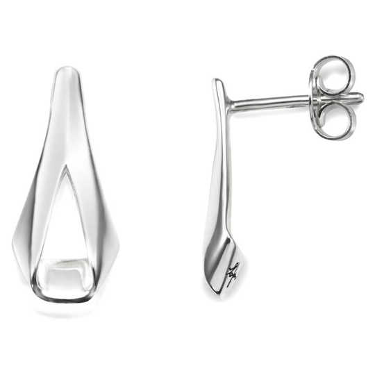 Folded Mini Örhänge Silver