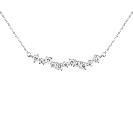Gatsby stone halsband Silver 40-45 cm