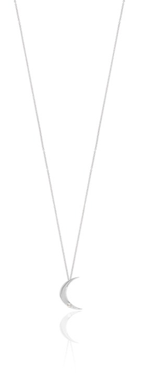 One moon halsband Silver 65-75 cm