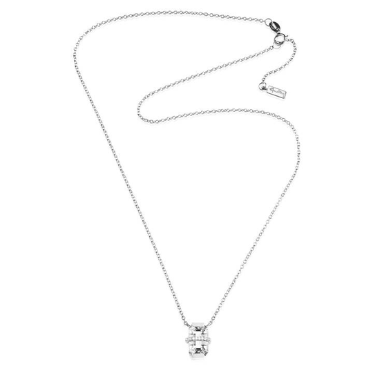 Little Bend Over - Crystal Quar Halsband Vitguld 42-45 cm