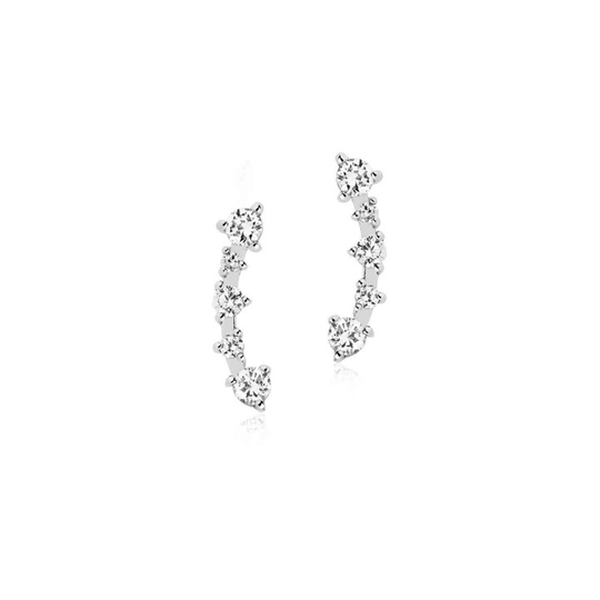PRINCESS örhänge vita Zirkoner (silver)