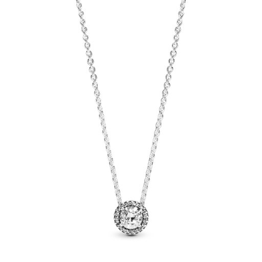 Halsband i äkta silver med kubisk zirkonia.