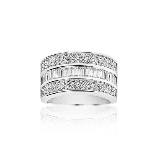 CORTE GRANDE TRE vita Zirkoner (silver)