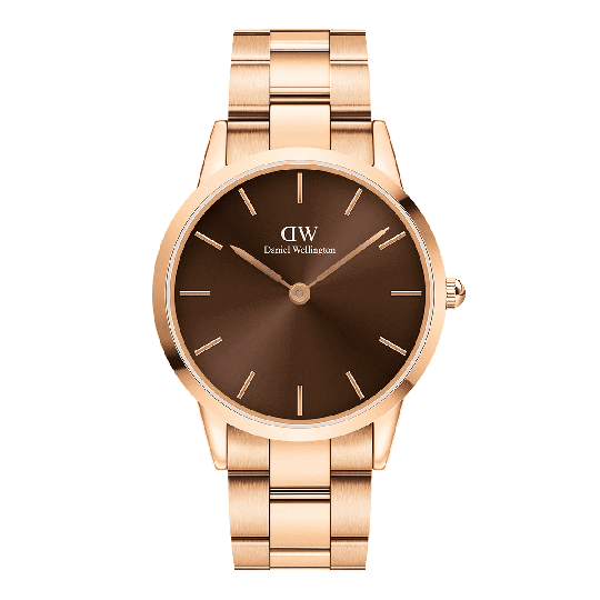 Daniel Wellington DW Klocka Iconic Link Amber 40mm Roséguld