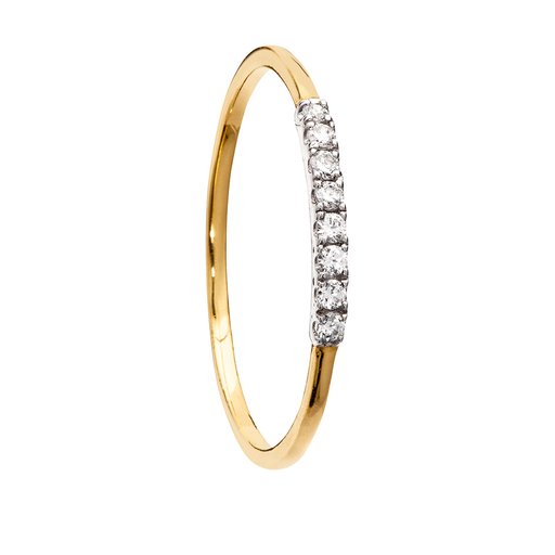 Diamantring i 18K guld, 20.0