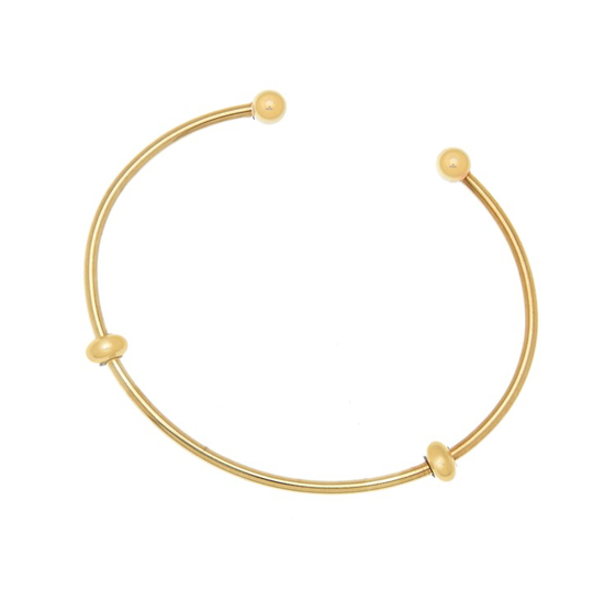 Letters bangle brace armband guld