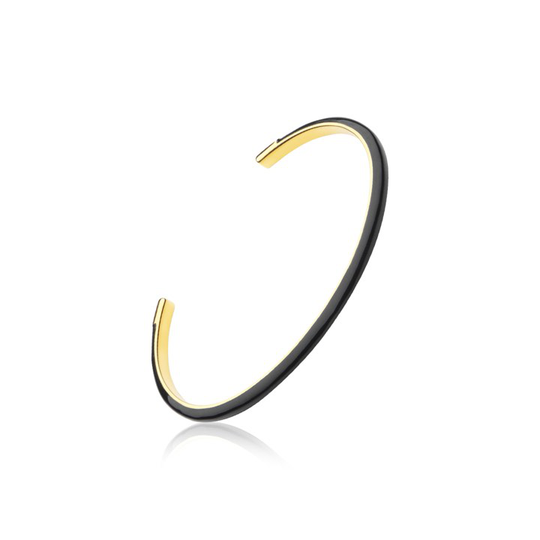 Enamel cuff blac black