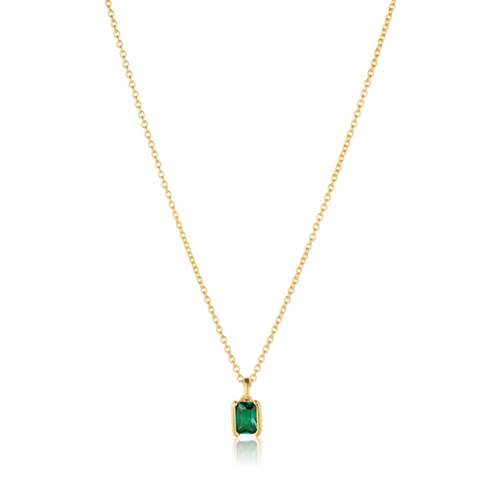 ROCCANOVA PICCOLO Halsband Grön zirkonia Guld
