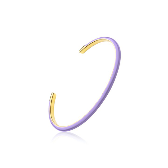 Enamel cuff purple (gold)