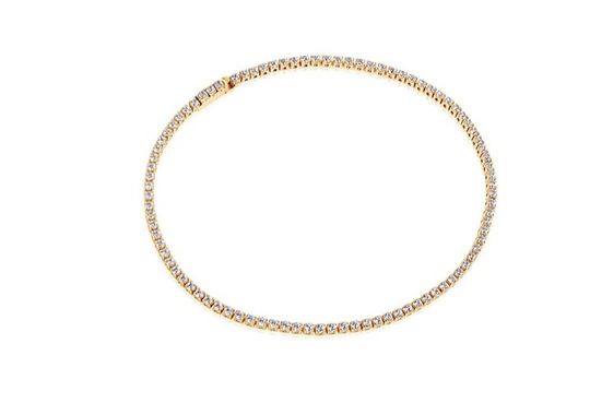 ELLERA armband vita Zirkoner (guld) 17 cm