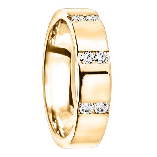Diamantring i 18K guld, 49