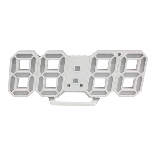 Digital 3D-Klocka - Vit