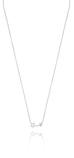 Double star halsband Silver 40-45 cm
