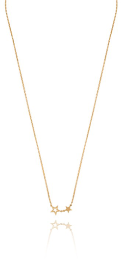 Double star halsband Guld 40-45 cm