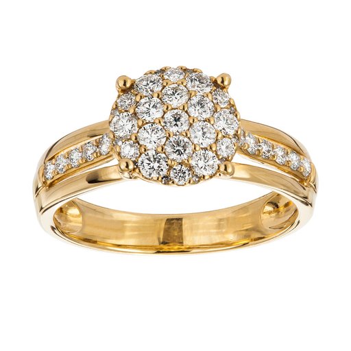 Diamant ring 18K guld, 19.0