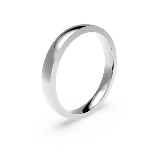 Förlovningsring i platina 3mm, 68