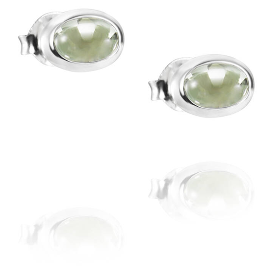 Love Bead Silver - Green Quartz Örhänge Silver