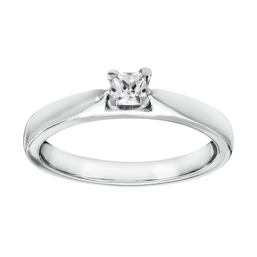 Diamantring i 18K guld, 15.5