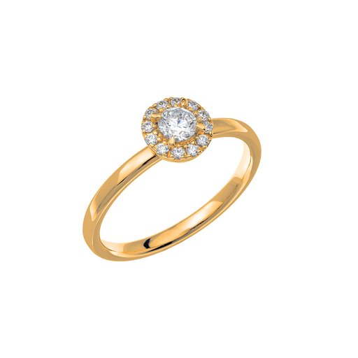 Diamantring i 18K guld, 74