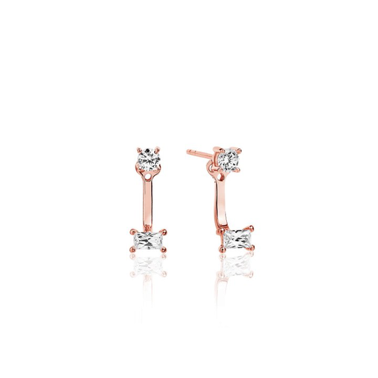 ANTELLA EAR JACKETS vita Zirkoner (rosé)