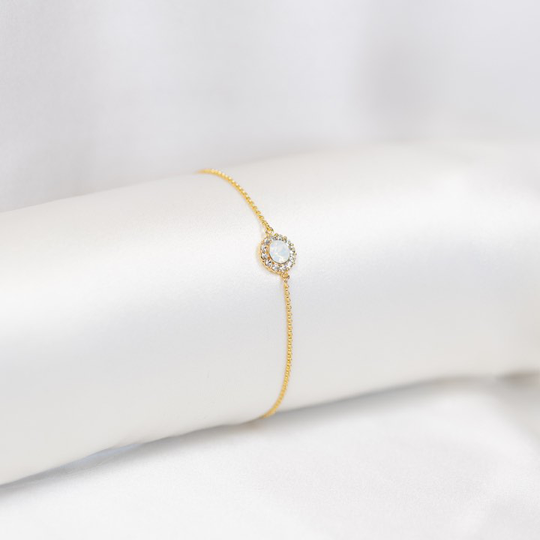 Celeste armband - Ivory opal