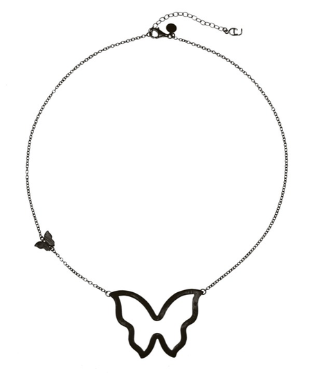 Butterfly big halsband Black 45-50 cm