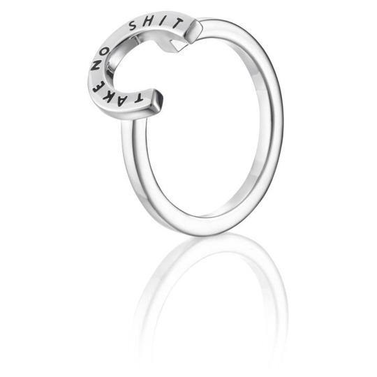 Little Take No Shit Ring Silver