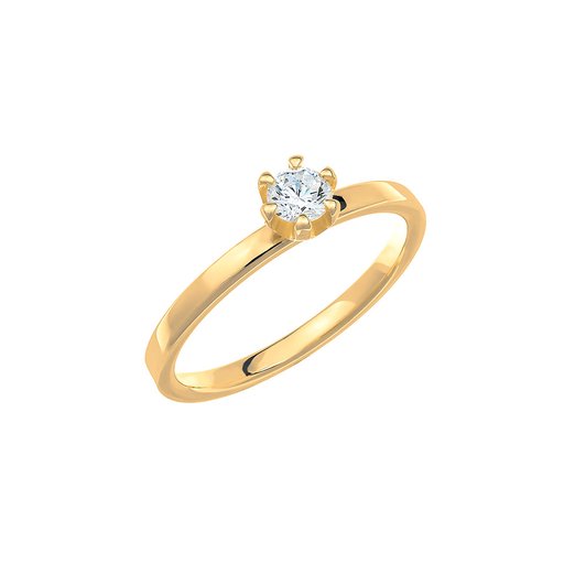 Diamantring i 18K guld, 64